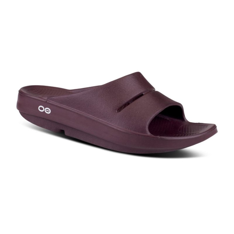 OOFOS Women's OOahh Slide Sandal - Cabernet