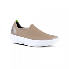 OOFOS Women's OOmg eeZee Low Shoe - White Taupe