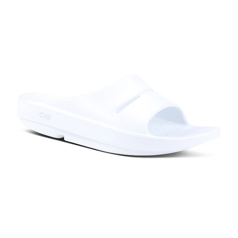 OOFOS Women's OOahh Luxe Slide Sandal - White