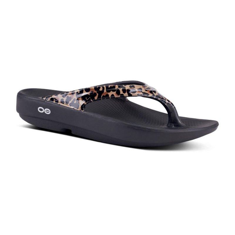 OOFOS Women's OOlala Limited Sandal - Leopard