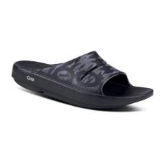 OOFOS Women's OOahh Sport Slide Sandal - Black Camo