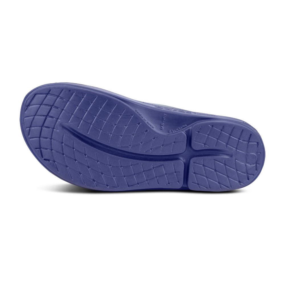 OOFOS Men's OOahh Sport Slide Sandal - Navy White