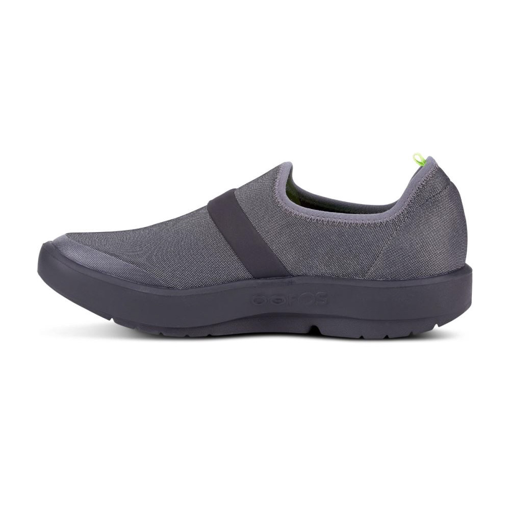 OOFOS Women's OOmg Fibre Low Shoe - Black Gray