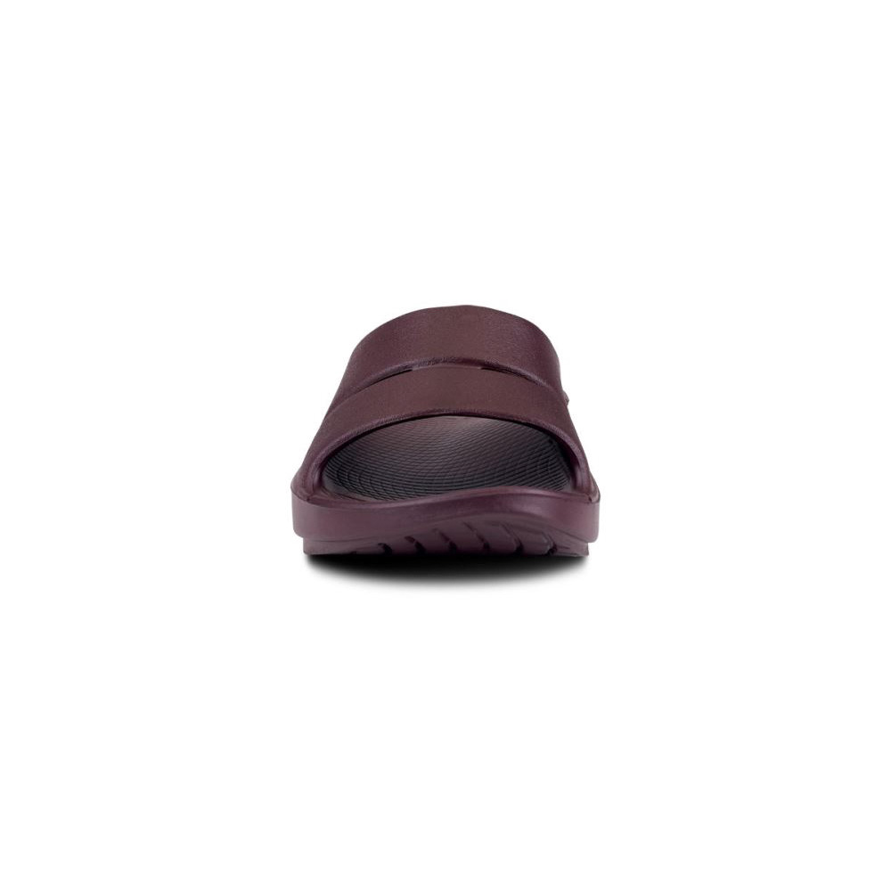 OOFOS Women's OOahh Slide Sandal - Cabernet