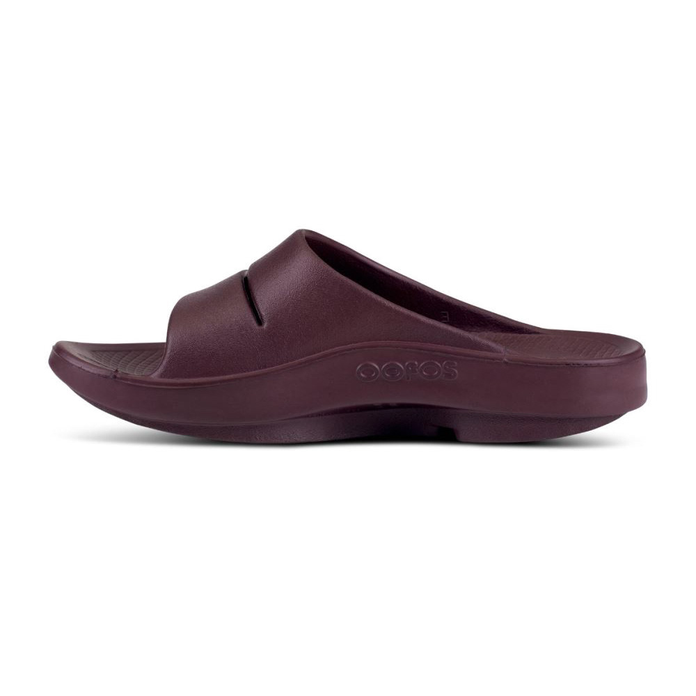 OOFOS Women's OOahh Slide Sandal - Cabernet