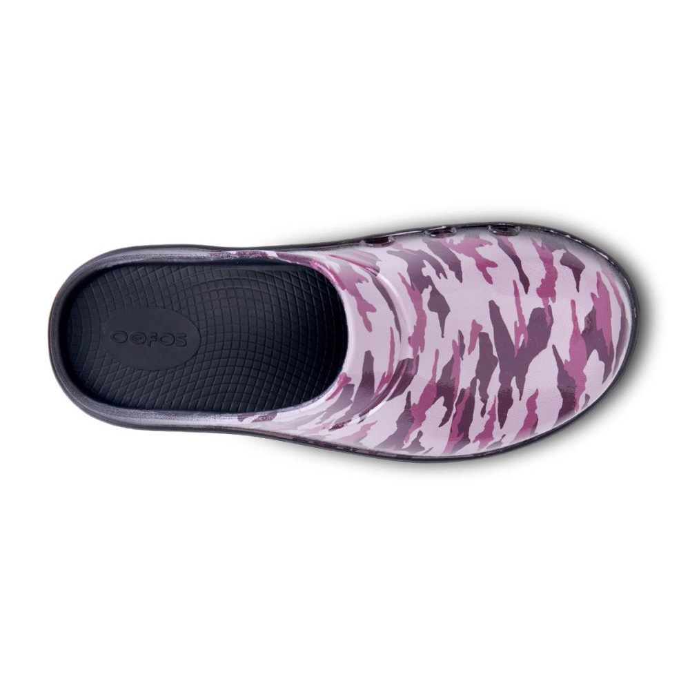 OOFOS Women's OOcloog Limited Edition Clog - Purple Camo