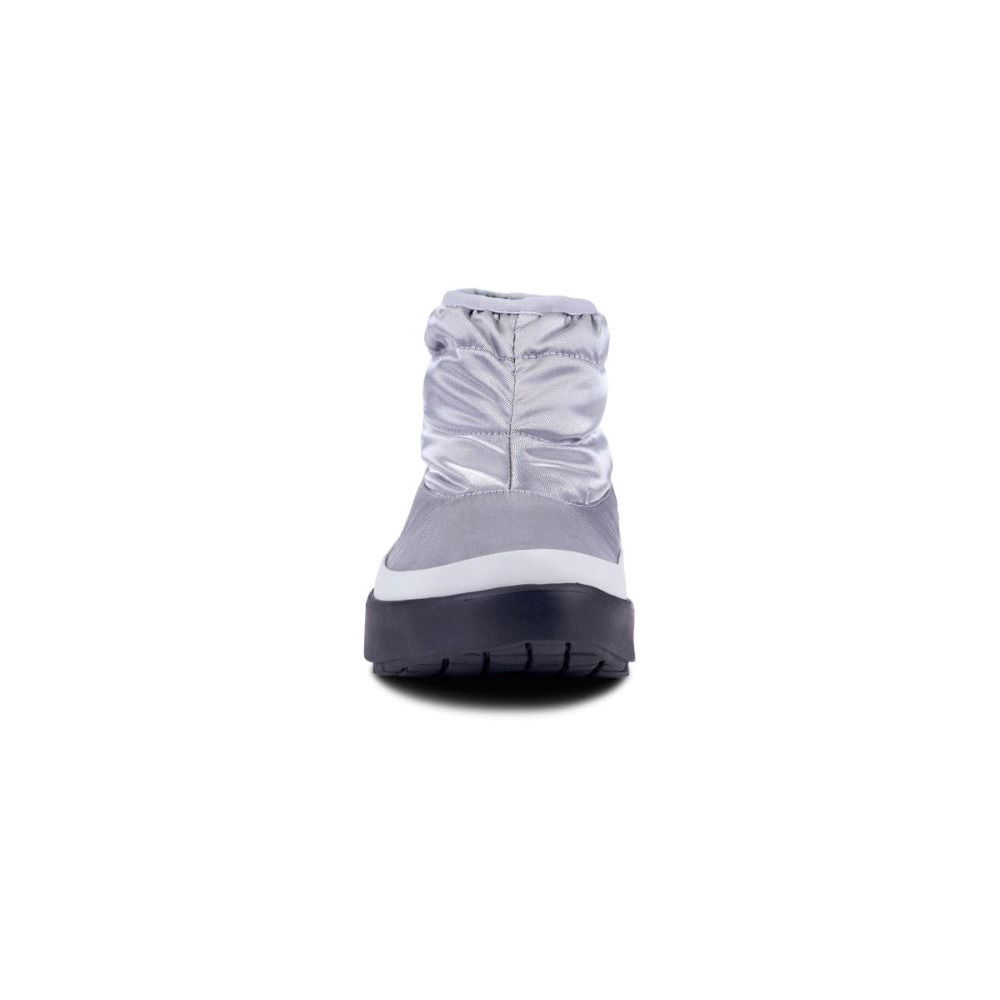OOFOS Women's OOmg Bootie - Metallic Silver