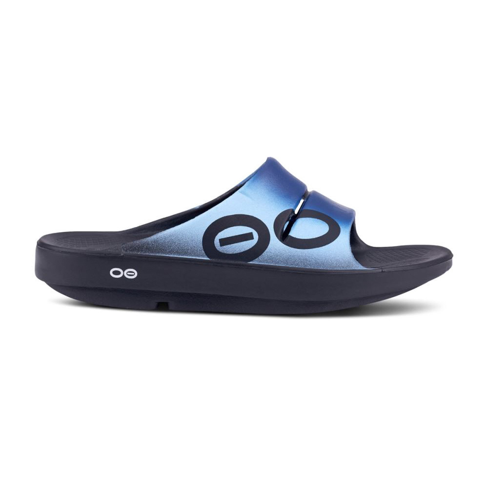 OOFOS Women's OOahh Sport Slide Sandal - Azul
