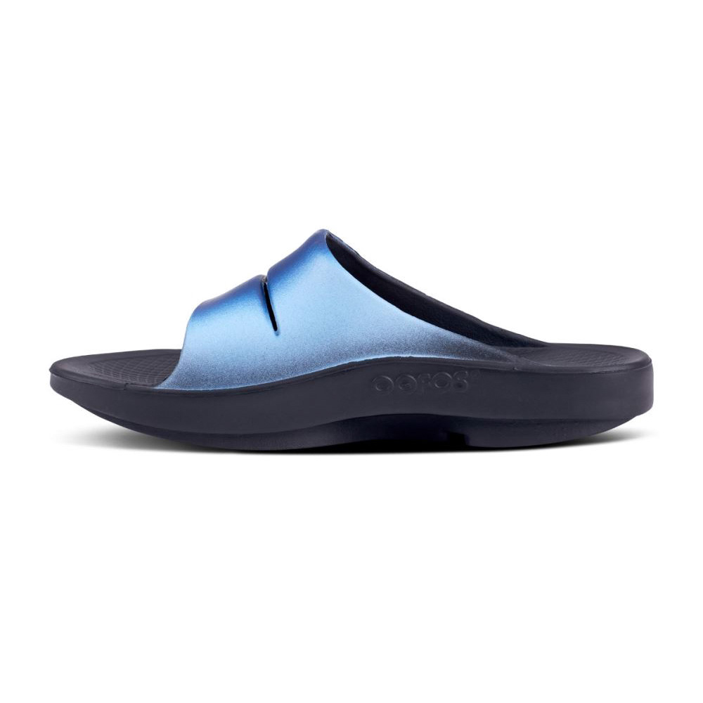 OOFOS Women's OOahh Sport Slide Sandal - Azul