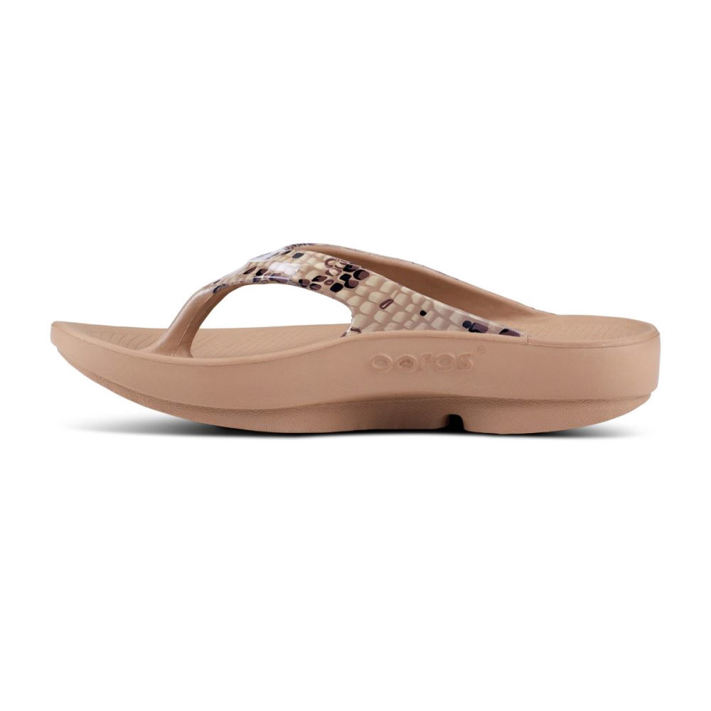 OOFOS Women's OOlala Limited Sandal - Desert Snake