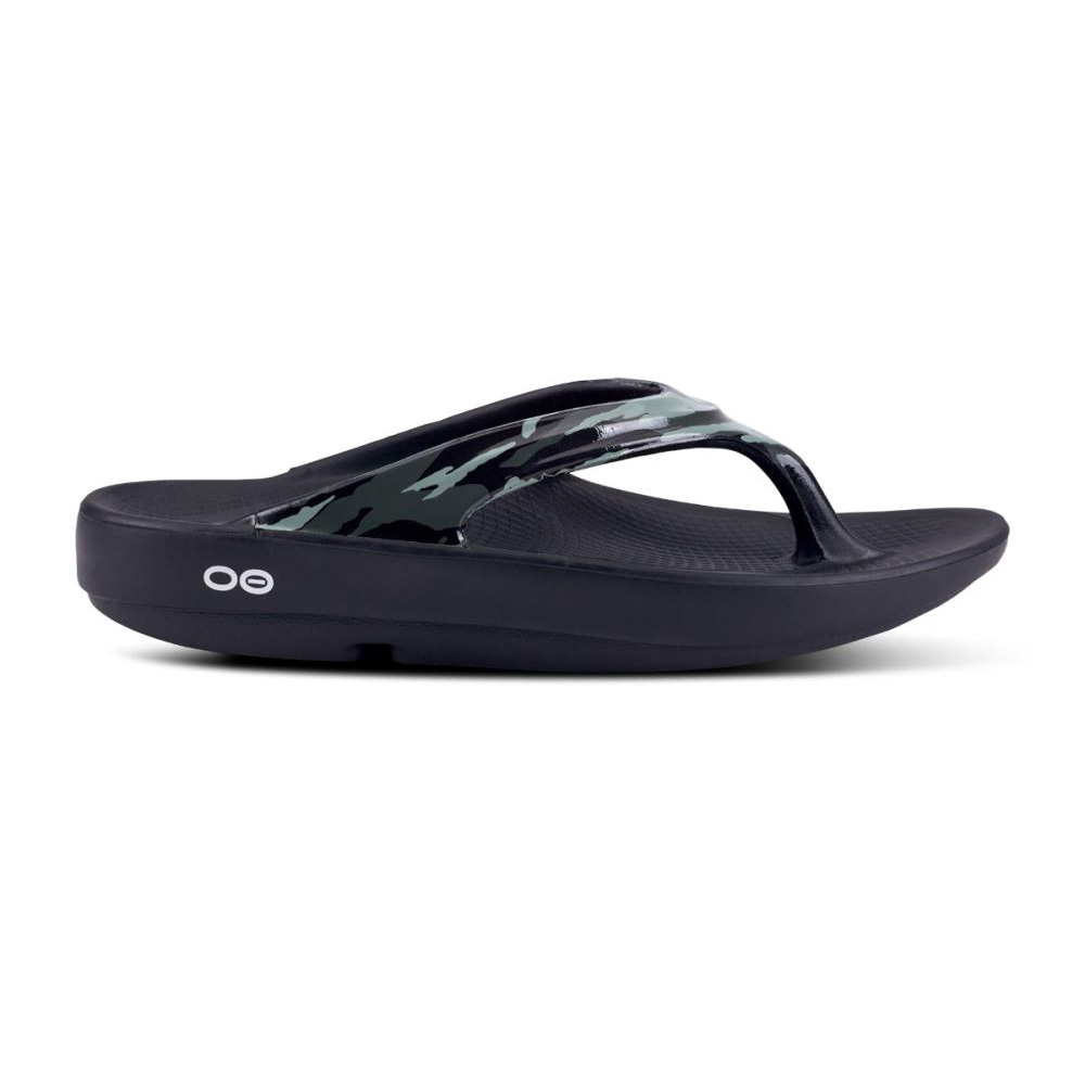 OOFOS Women's OOlala Limited Sandal - Green Camo