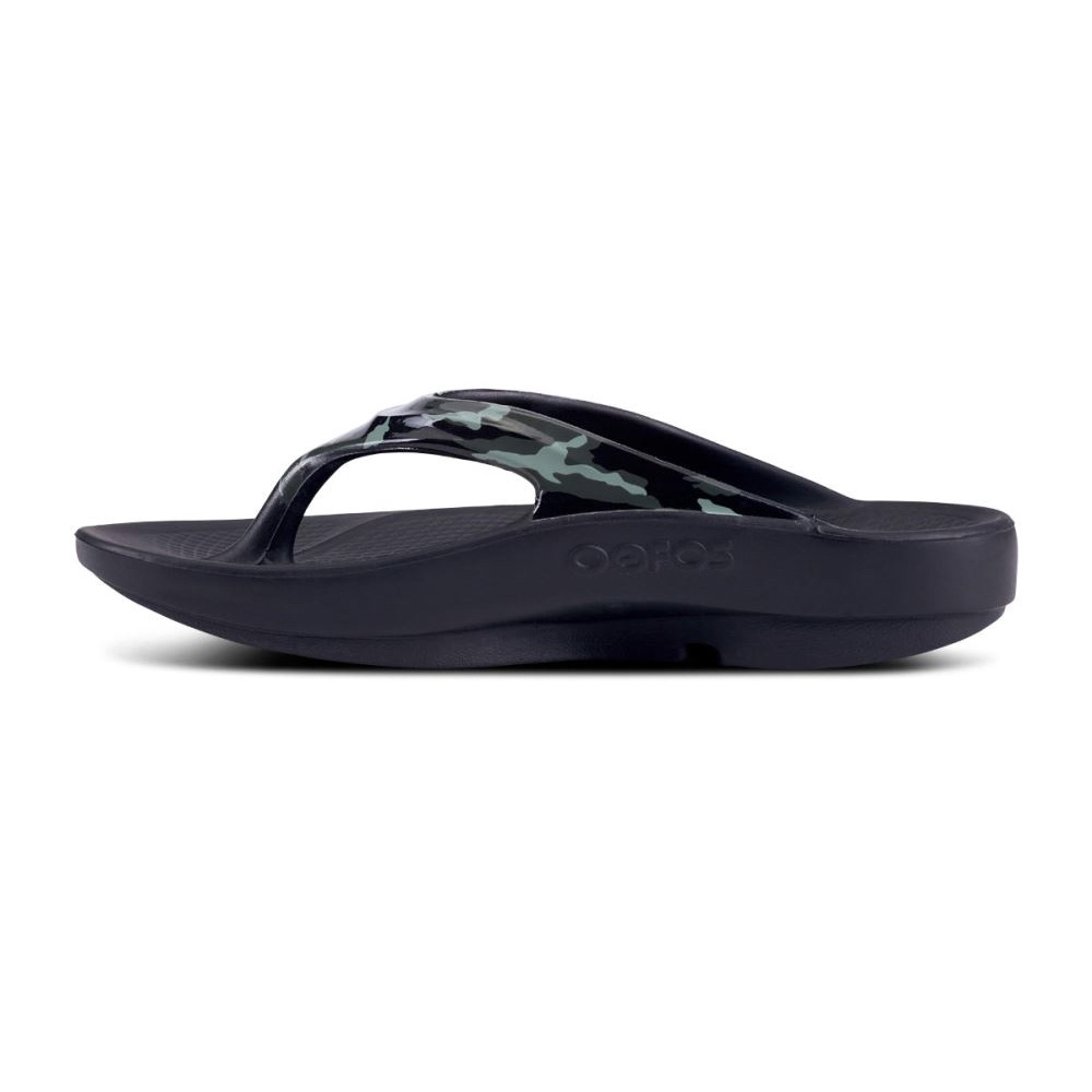 OOFOS Women's OOlala Limited Sandal - Green Camo