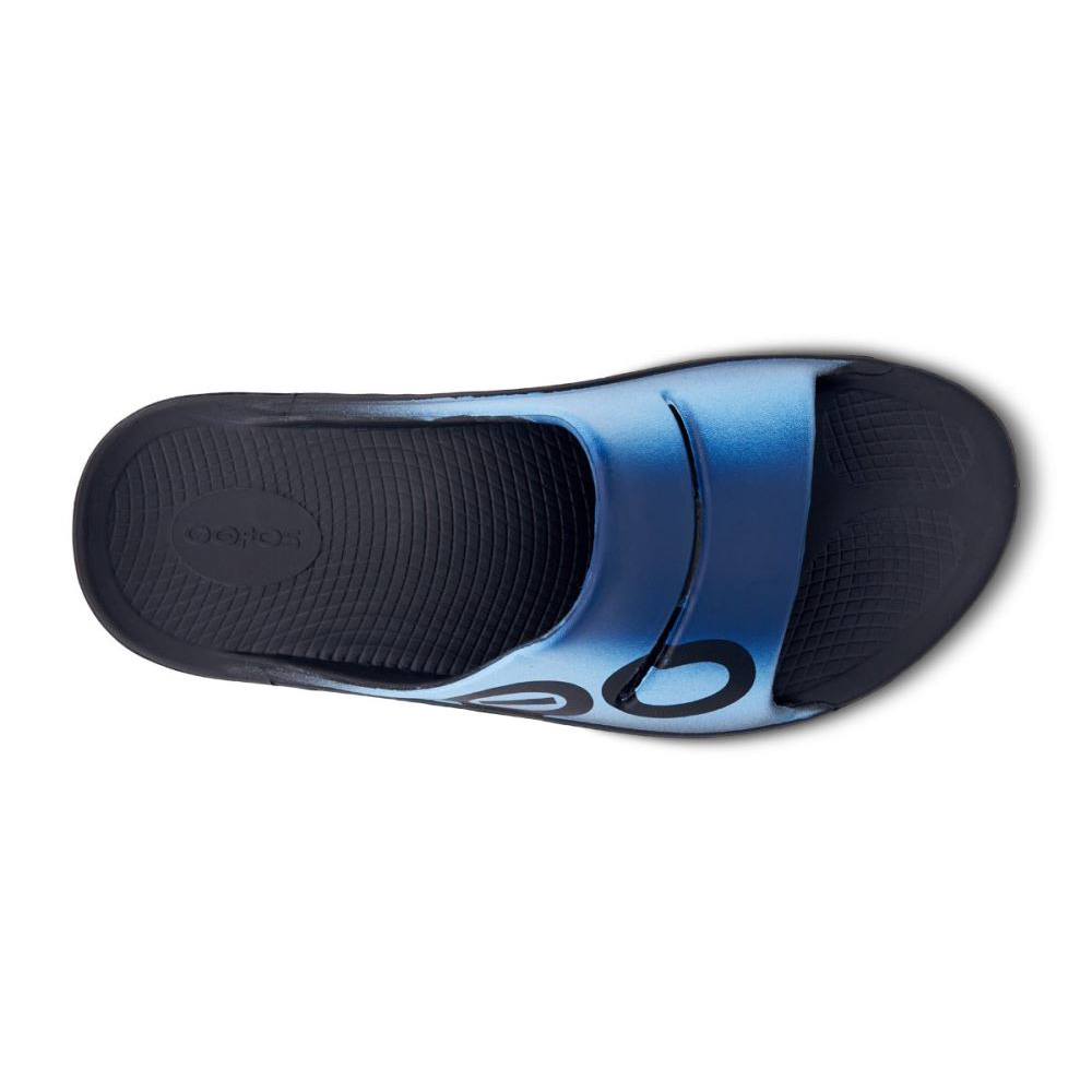OOFOS Men's OOahh Sport Slide Sandal - Azul