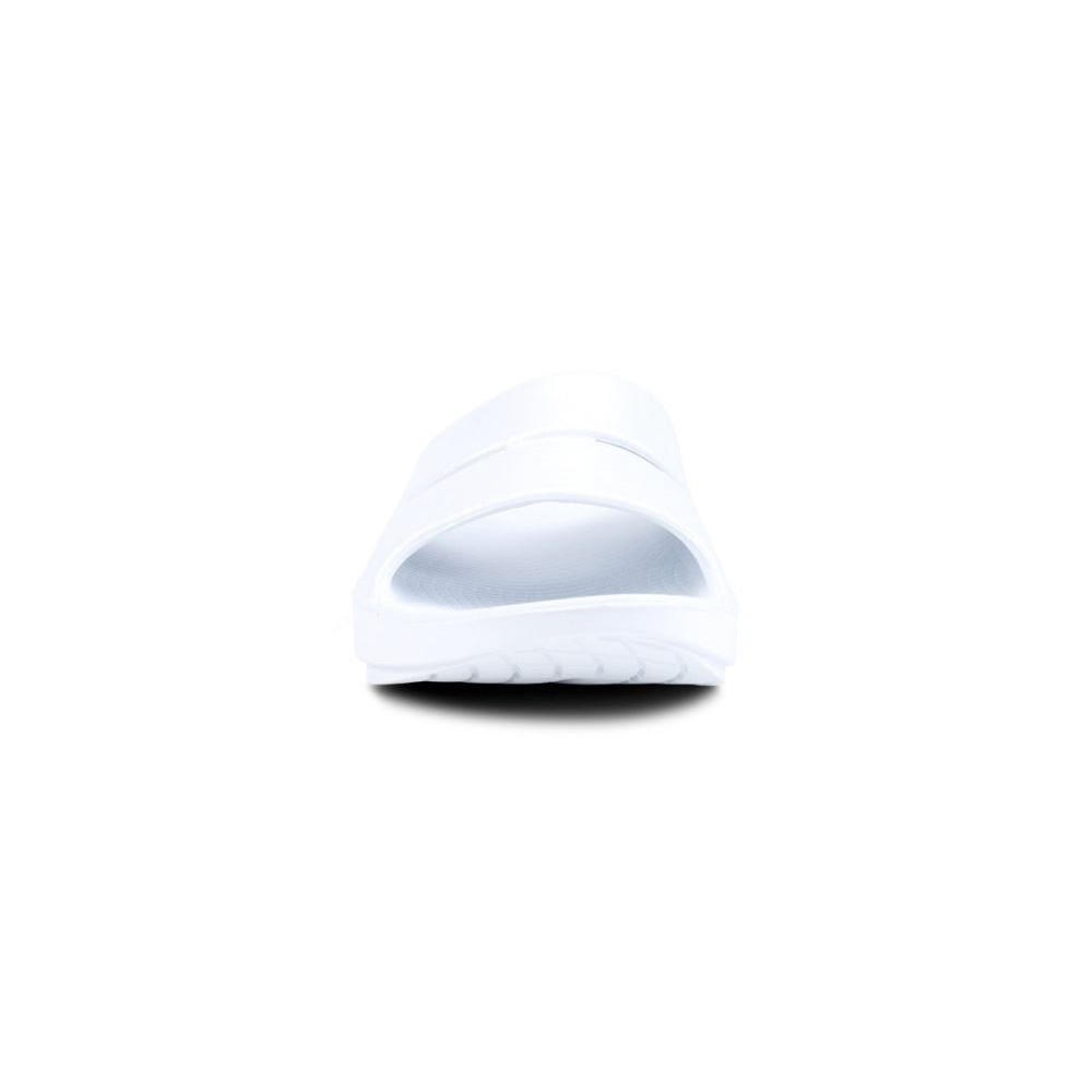 OOFOS Women's OOahh Luxe Slide Sandal - White