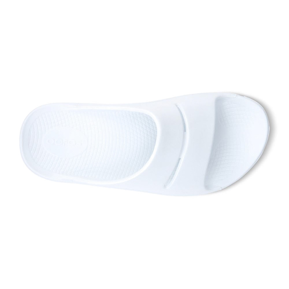 OOFOS Women's OOahh Luxe Slide Sandal - White