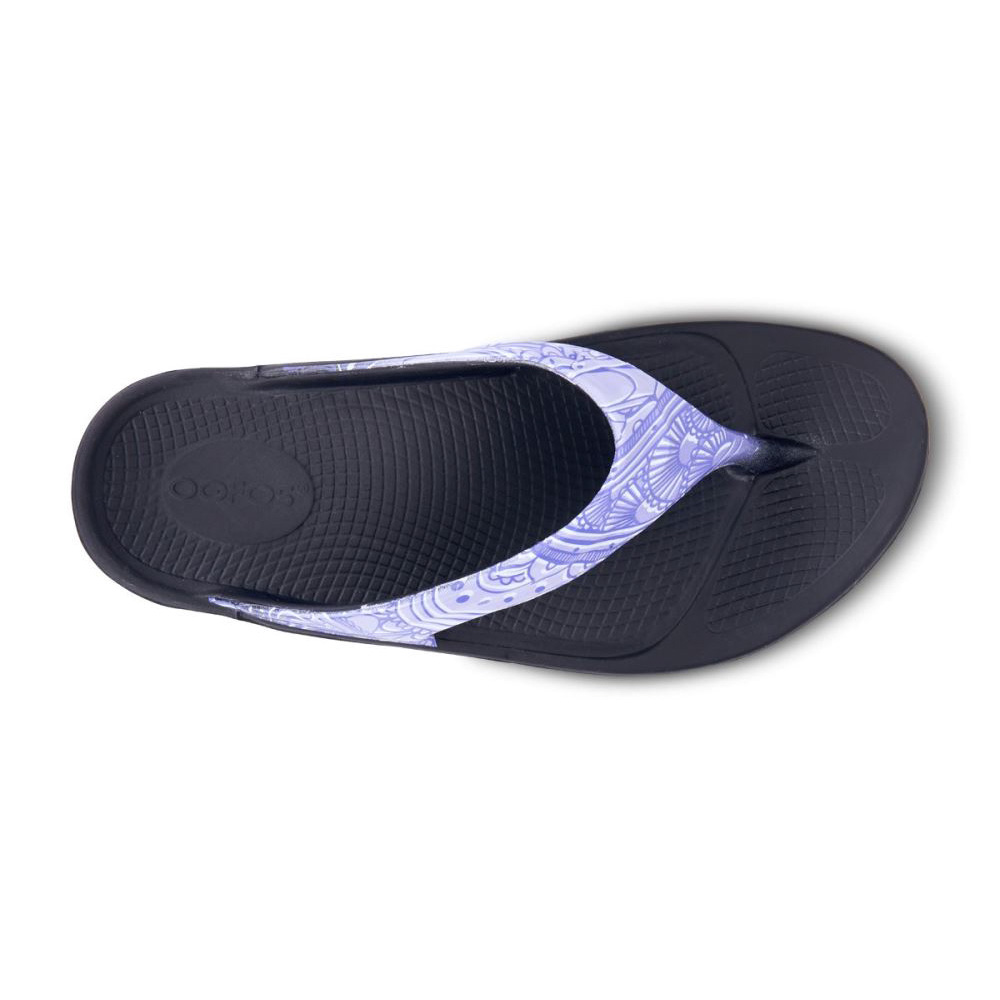 OOFOS Women's OOlala Limited Sandal - Lavender Paisley