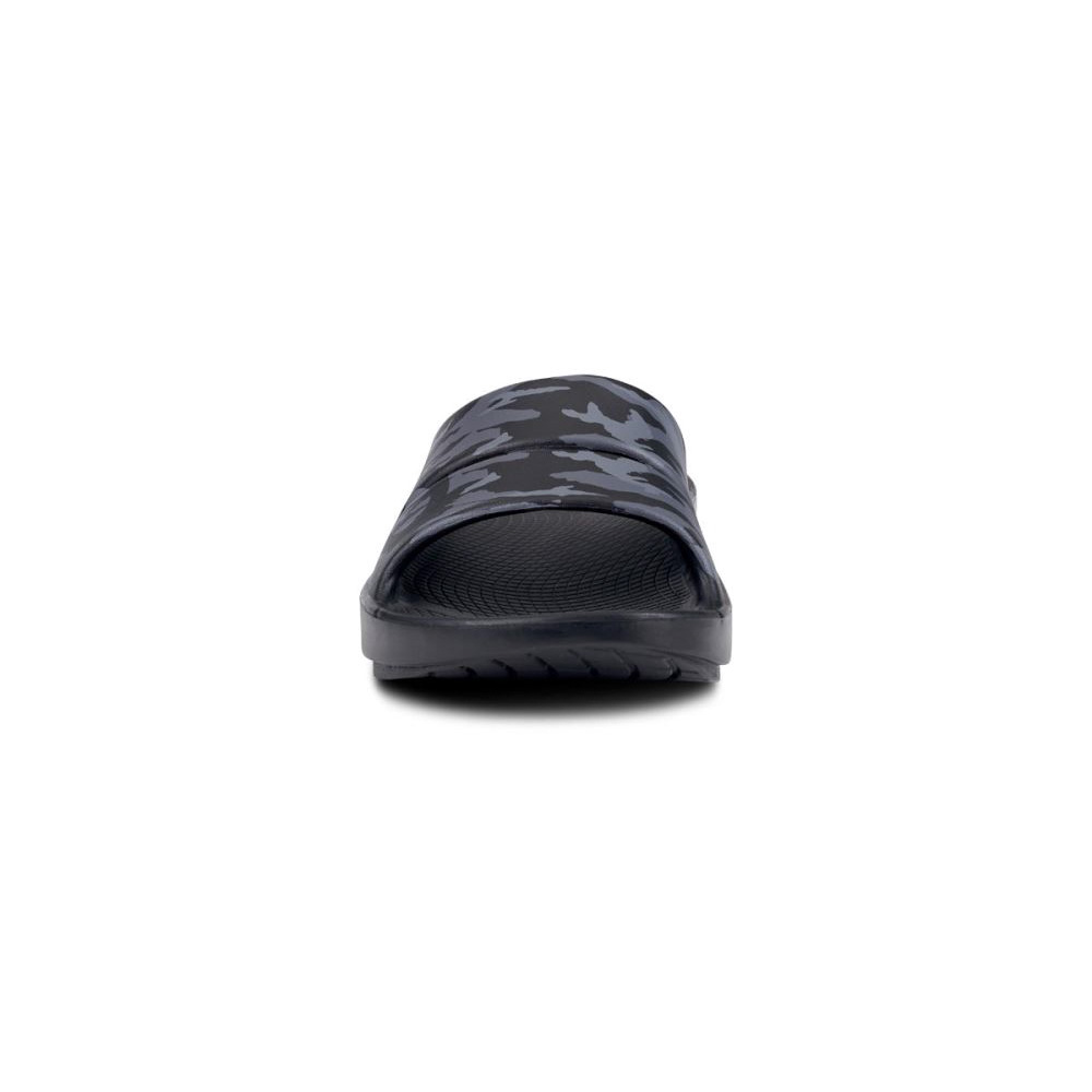 OOFOS Men's OOahh Sport Slide Sandal - Black Camo