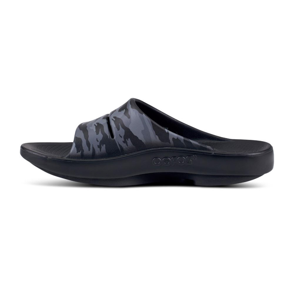 OOFOS Men's OOahh Sport Slide Sandal - Black Camo