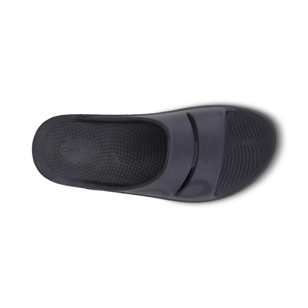 OOFOS Men's OOahh Sport Slide Sandal - Black Matte