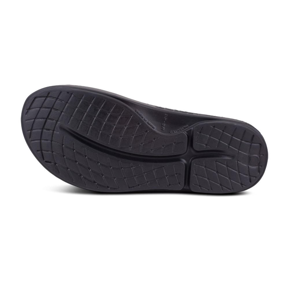 OOFOS Men's OOahh Sport Slide Sandal - Black Matte