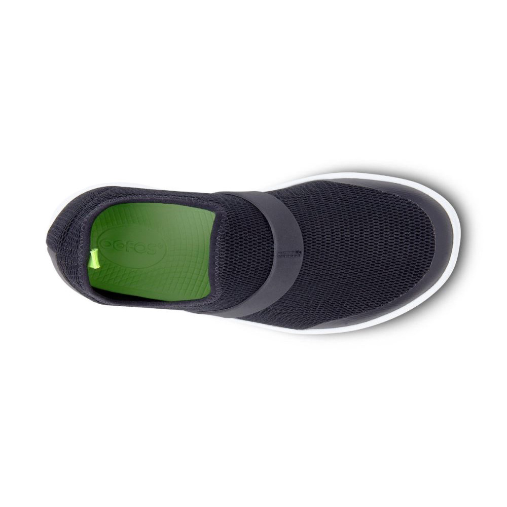 OOFOS Women's OOmg Low Shoe - White Black