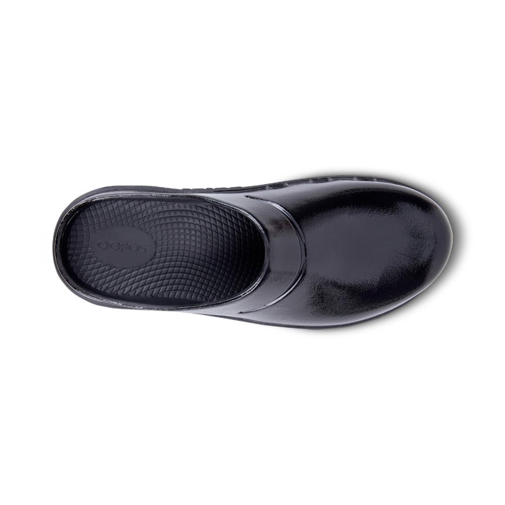 OOFOS Women's OOcloog Luxe Clog - Black