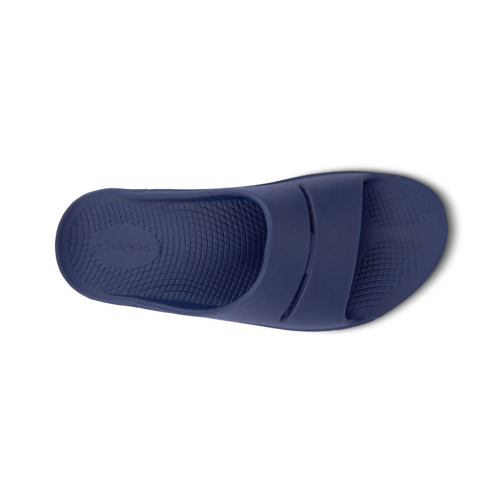 OOFOS Men's OOahh Slide Sandal - Navy