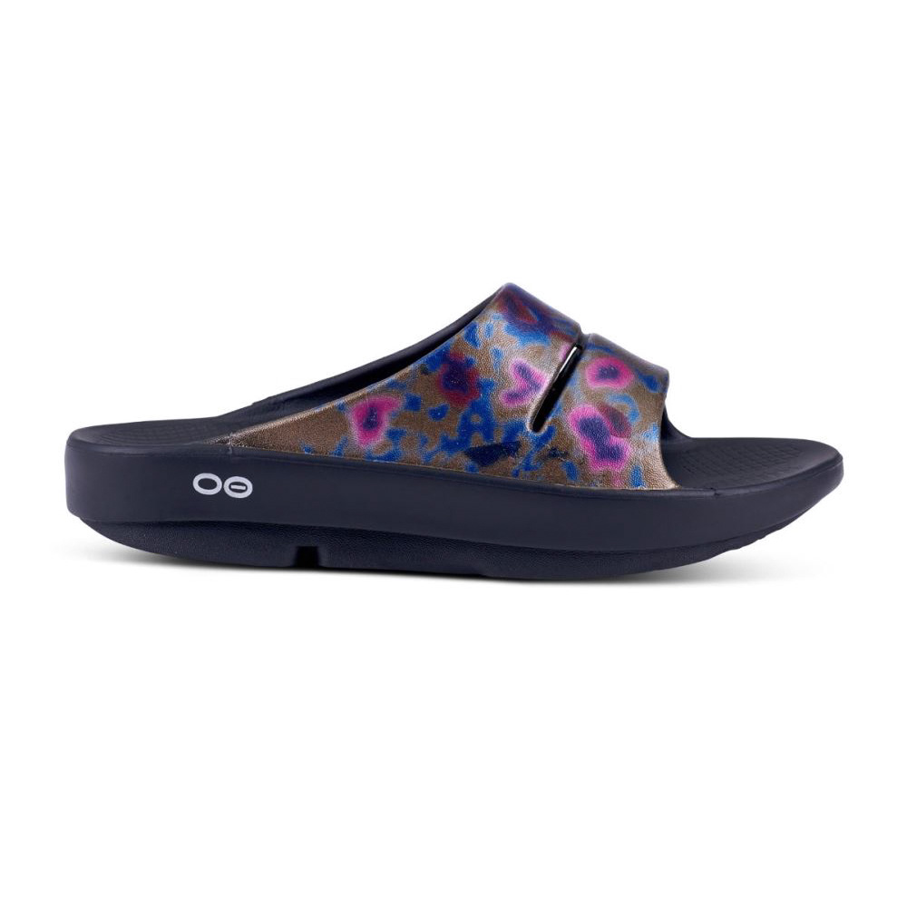 OOFOS Women's OOahh Luxe Slide Sandal - Kaleidoscope