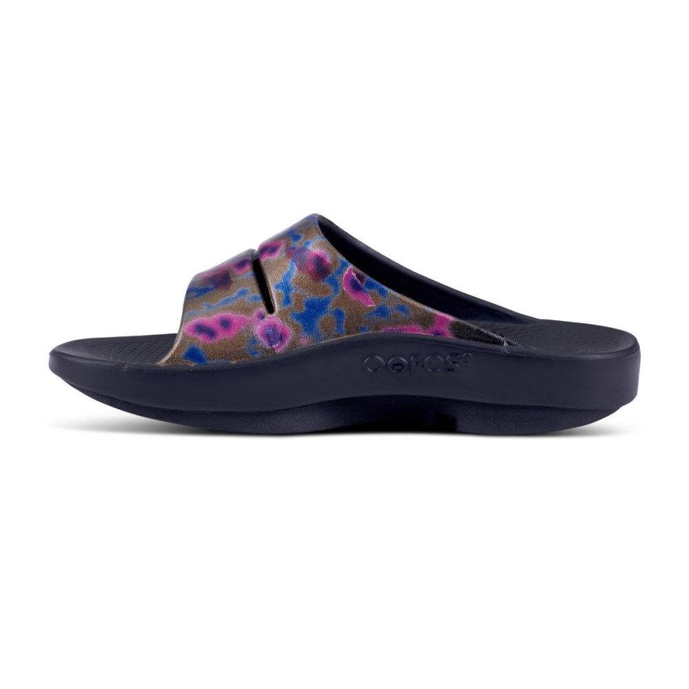OOFOS Women's OOahh Luxe Slide Sandal - Kaleidoscope