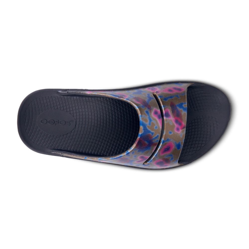 OOFOS Women's OOahh Luxe Slide Sandal - Kaleidoscope