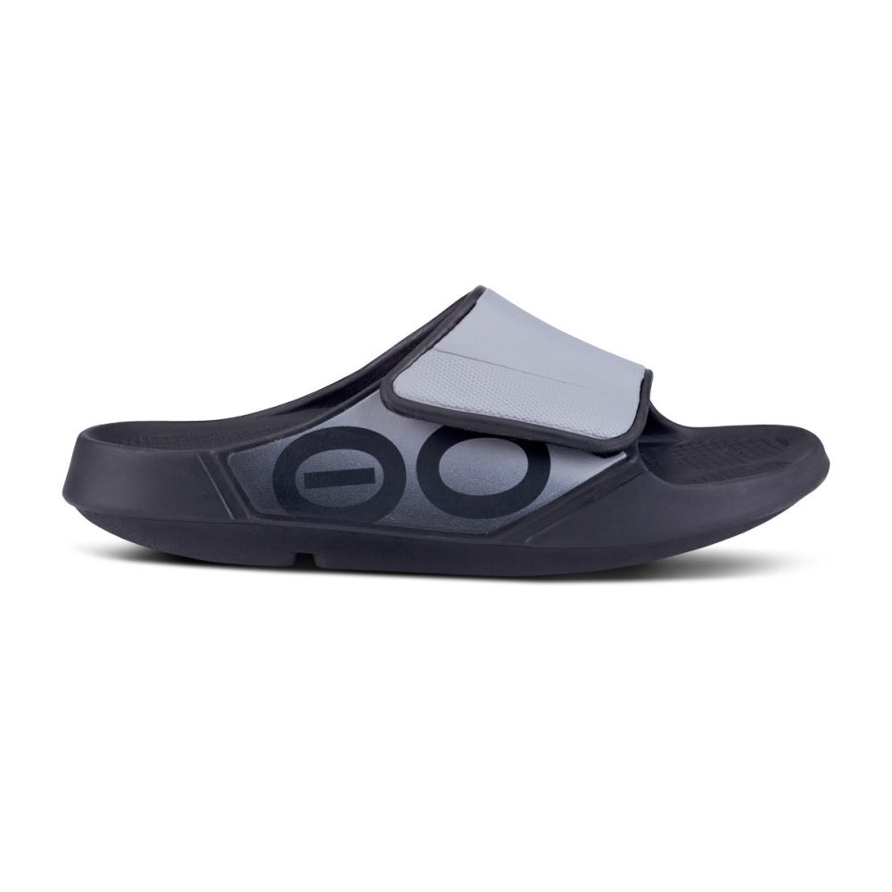 OOFOS Women's OOahh Sport Flex Sandal- Gray