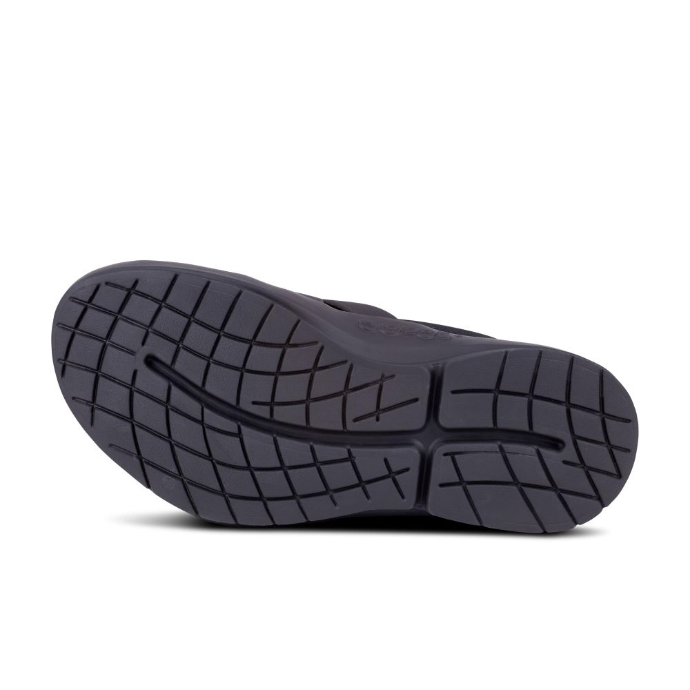 OOFOS Men's OOmg Fibre Low Shoe - Black Gray