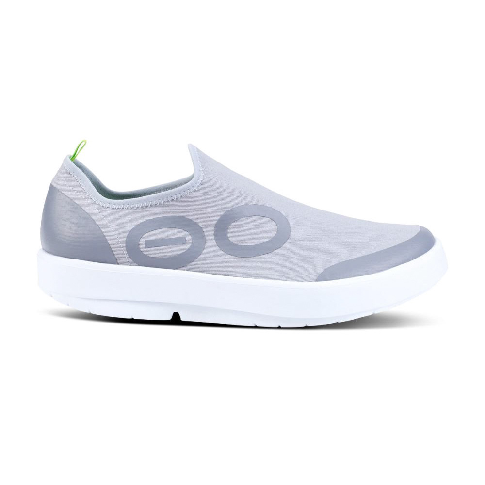 OOFOS Men's OOmg eeZee Low Shoe - White Gray