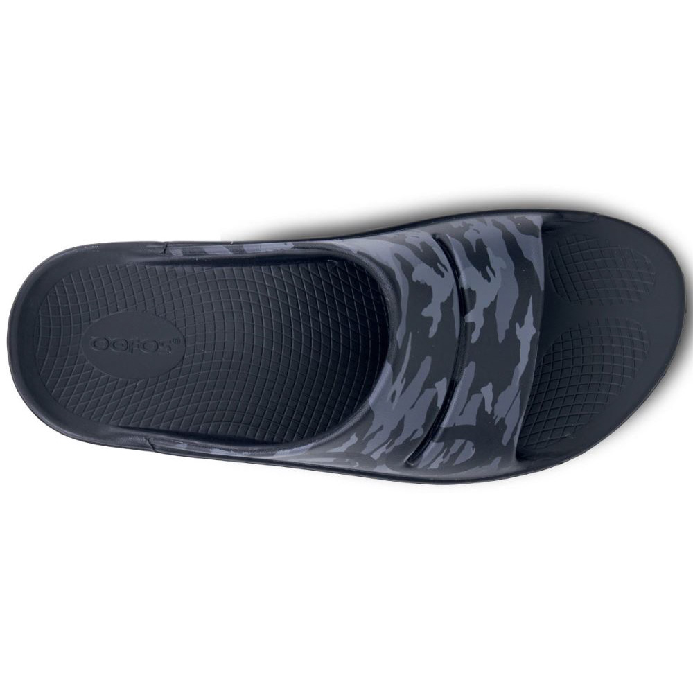 OOFOS Women's OOahh Sport Slide Sandal - Black Camo