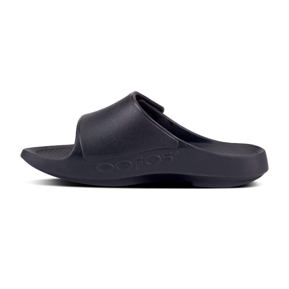OOFOS Men's OOahh Sport Flex Sandal - Matte Black