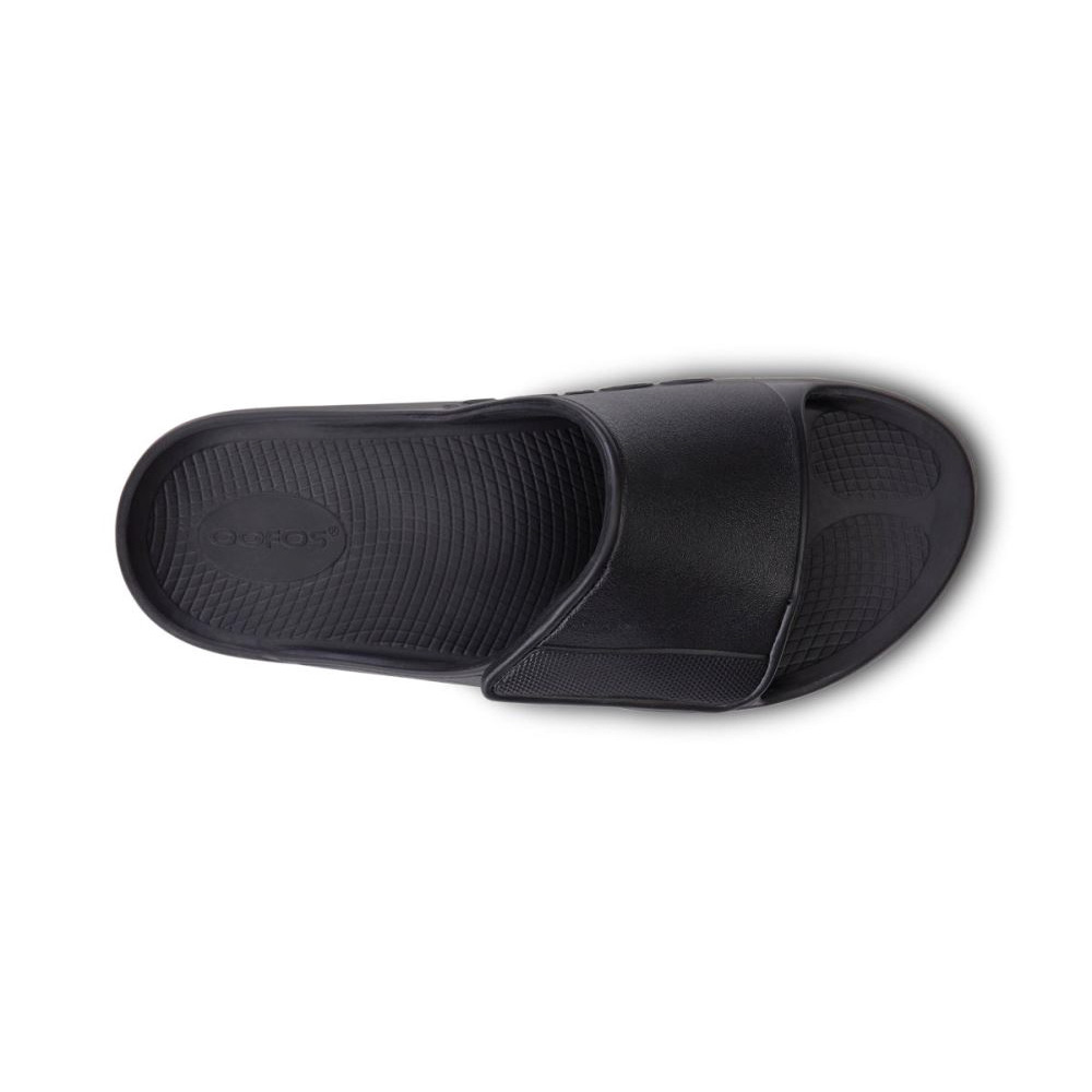 OOFOS Men's OOahh Sport Flex Sandal - Matte Black