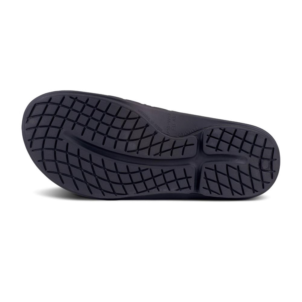 OOFOS Men's OOahh Sport Flex Sandal - Matte Black