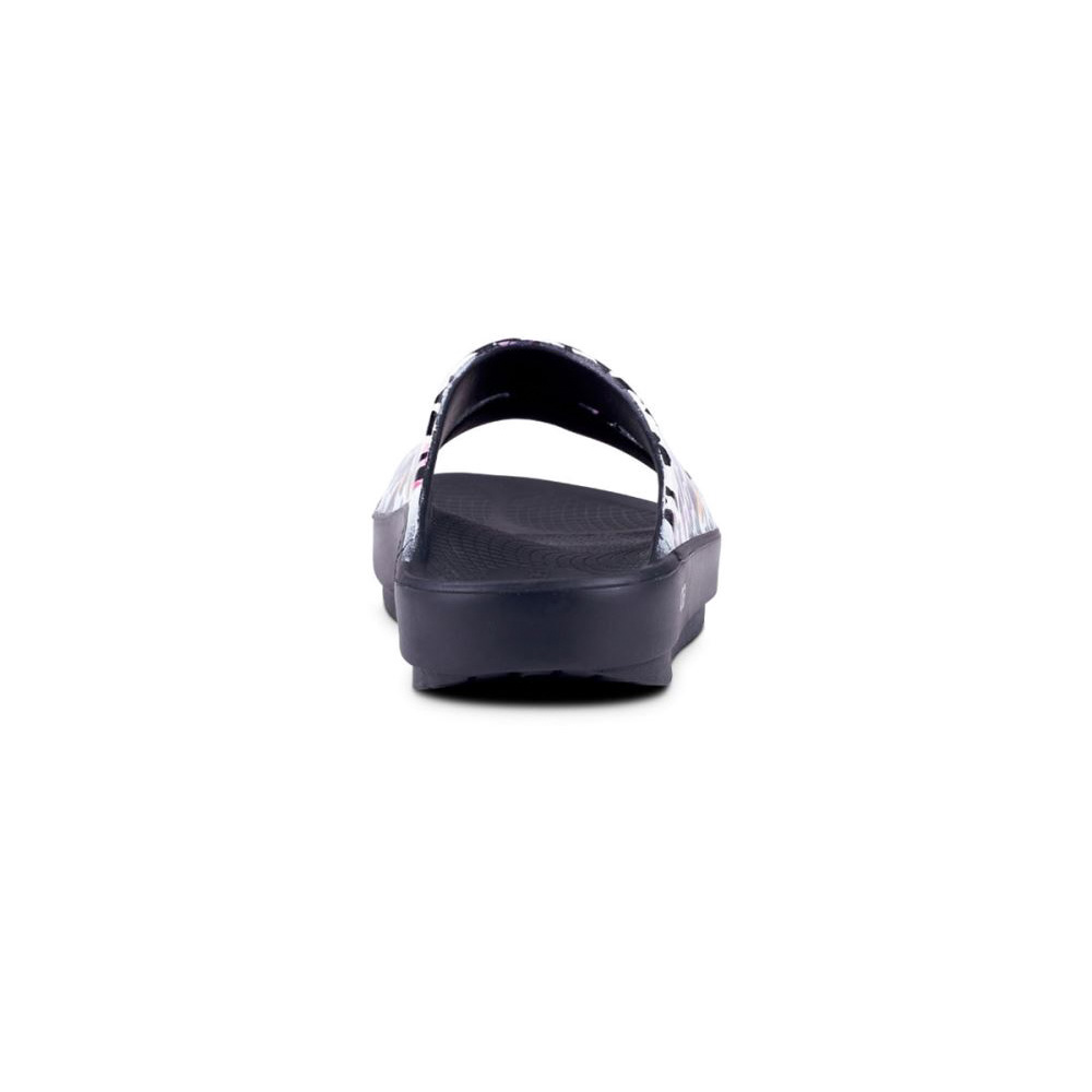 OOFOS Women's OOahh Luxe Slide Sandal - Tiger Lily