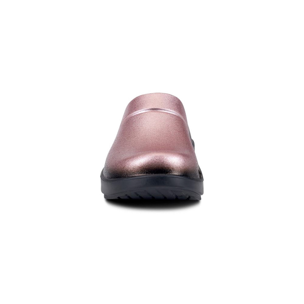 OOFOS Women's OOcloog Luxe Clog - Rose Sparkle