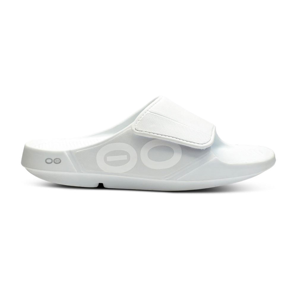 OOFOS Women's OOahh Sport Flex Sandal - White