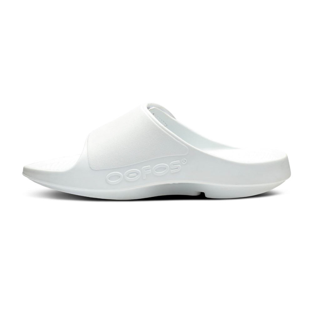 OOFOS Women's OOahh Sport Flex Sandal - White