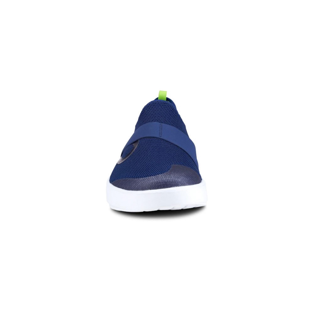 OOFOS Men's OOmg Low Shoe - White & Navy