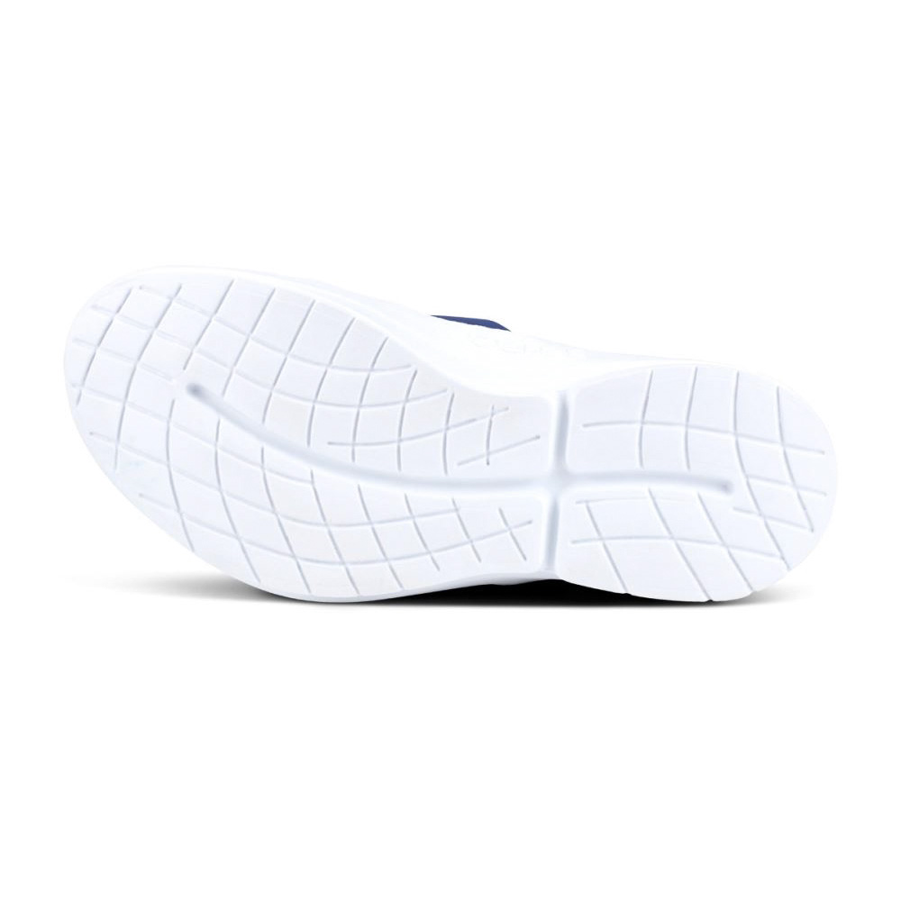 OOFOS Men's OOmg Low Shoe - White & Navy