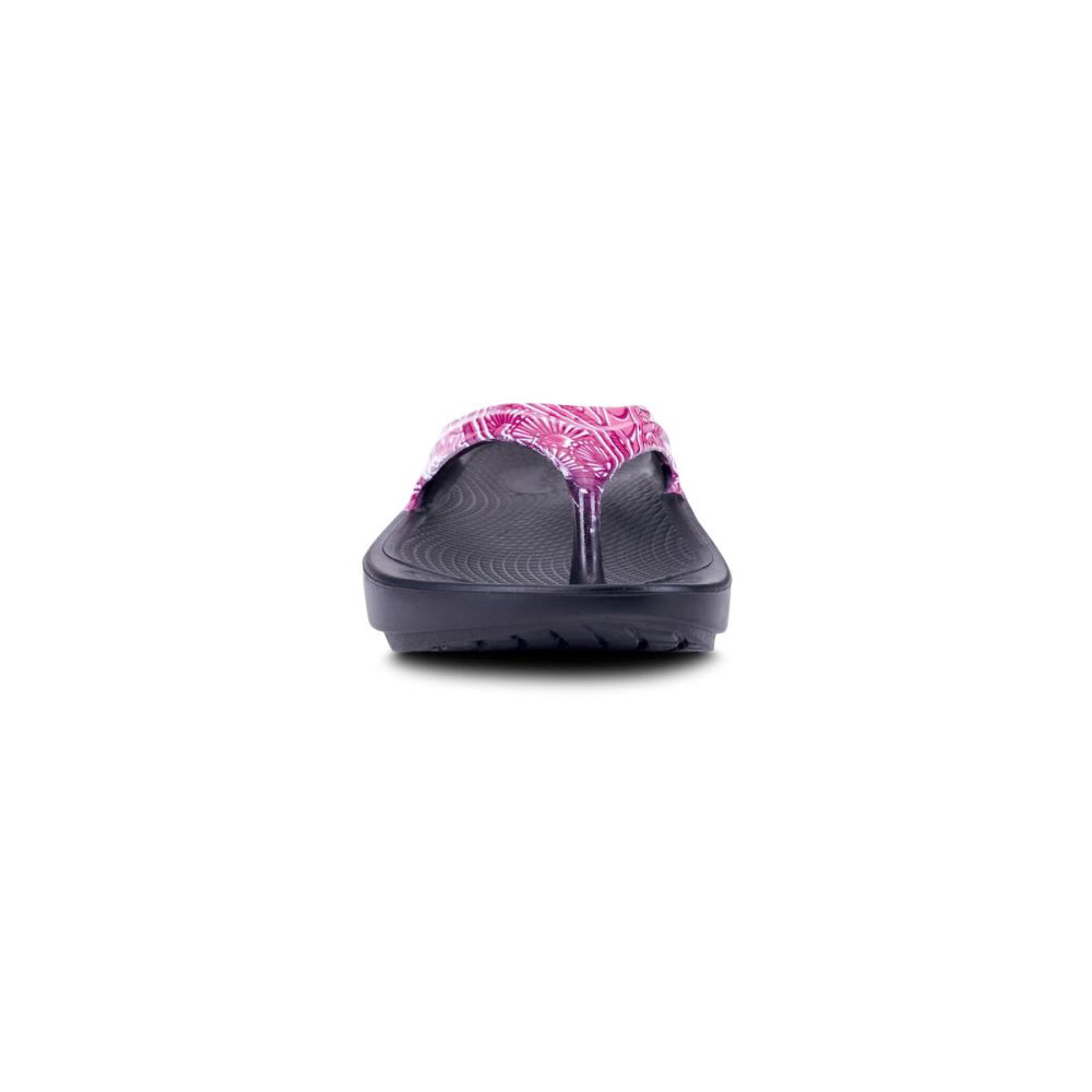 OOFOS Women's OOlala Limited Sandal - Pink Paisley