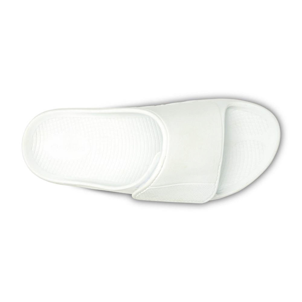 OOFOS Men's OOahh Sport Flex Sandal - White