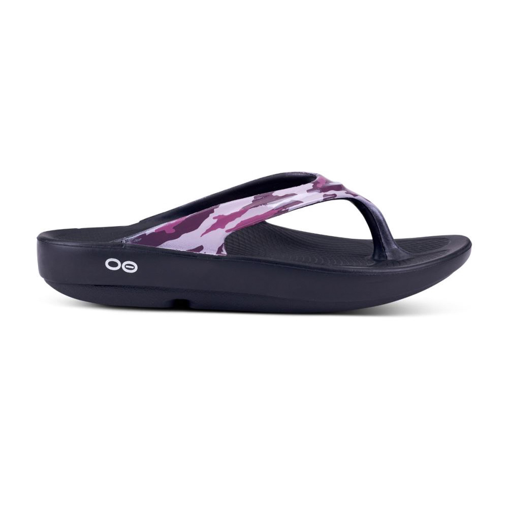 OOFOS Women's OOlala Limited Sandal - Purple Camo