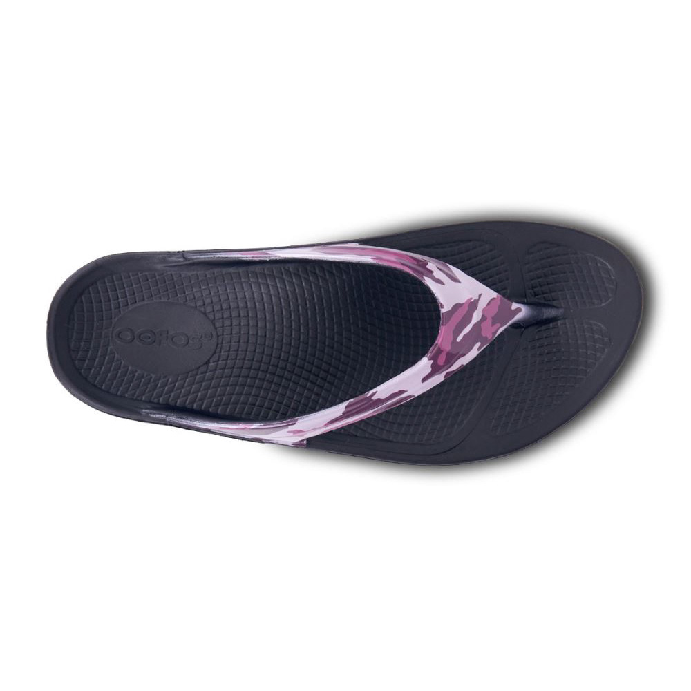 OOFOS Women's OOlala Limited Sandal - Purple Camo