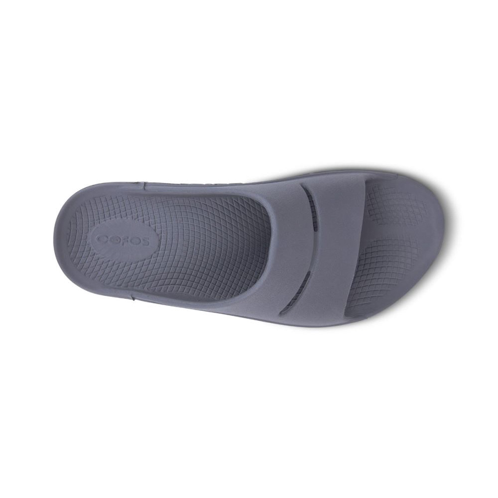 OOFOS Men's OOahh Slide Sandal - Slate