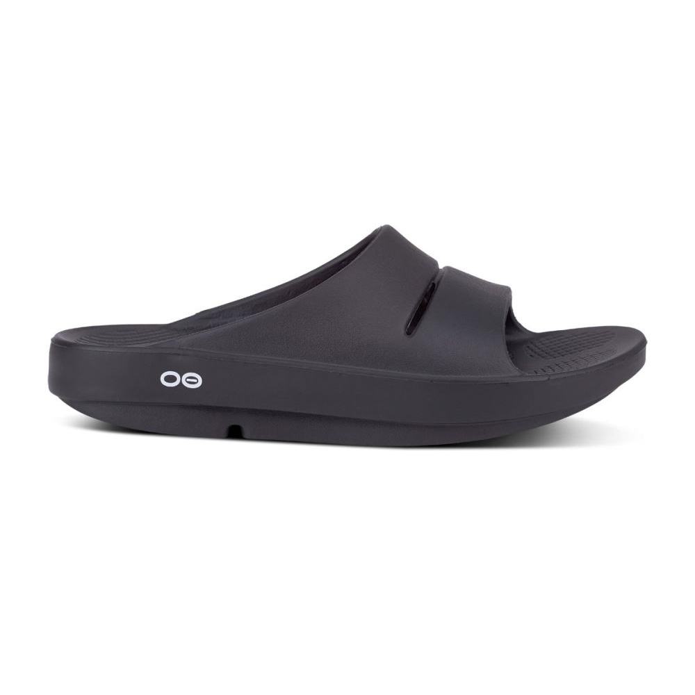 OOFOS Women's OOahh Slide Sandal - Black