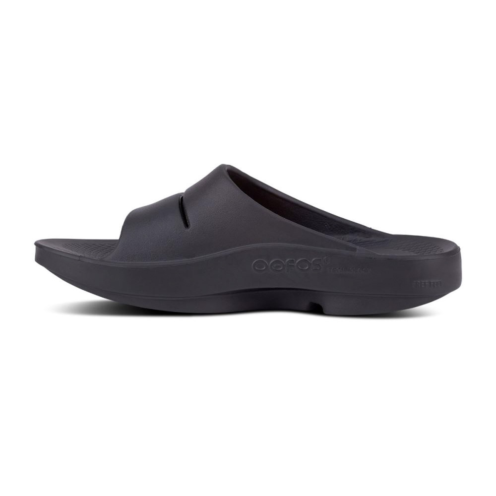 OOFOS Women's OOahh Slide Sandal - Black